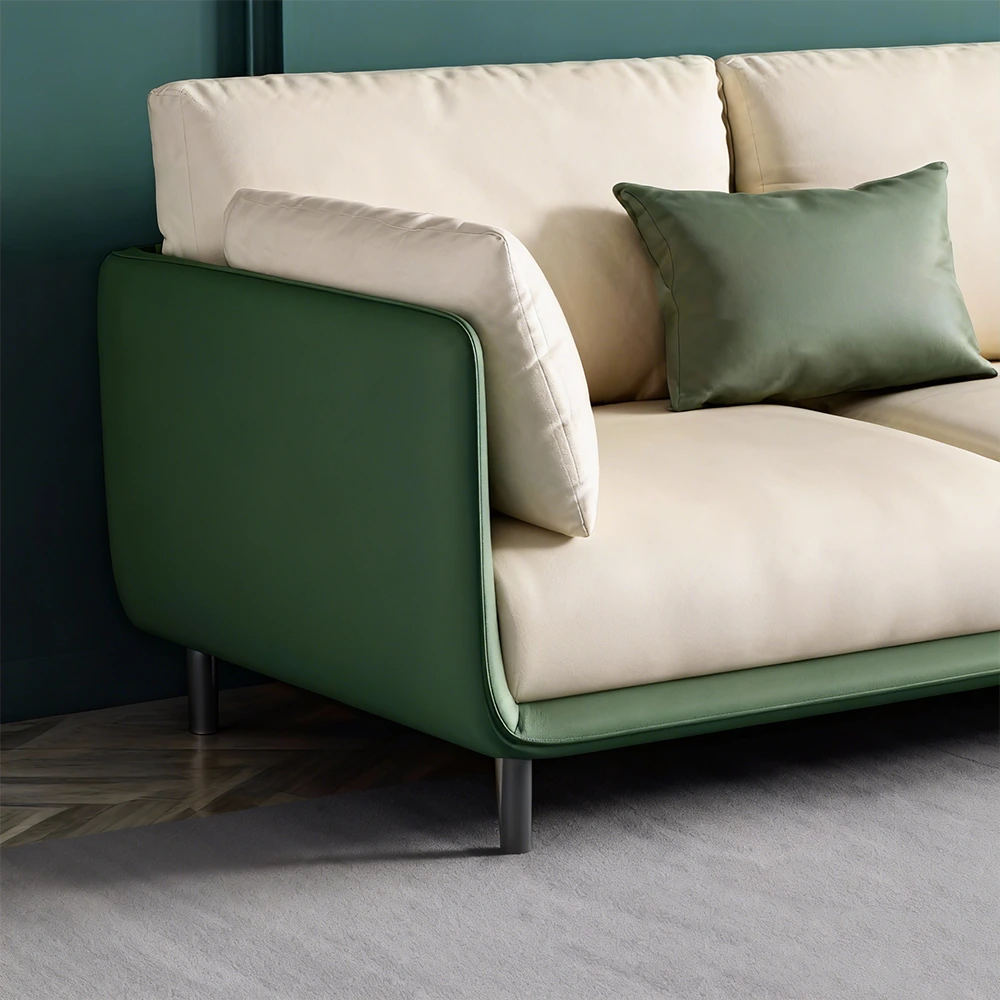 Modern Upholstered Leather Sofa