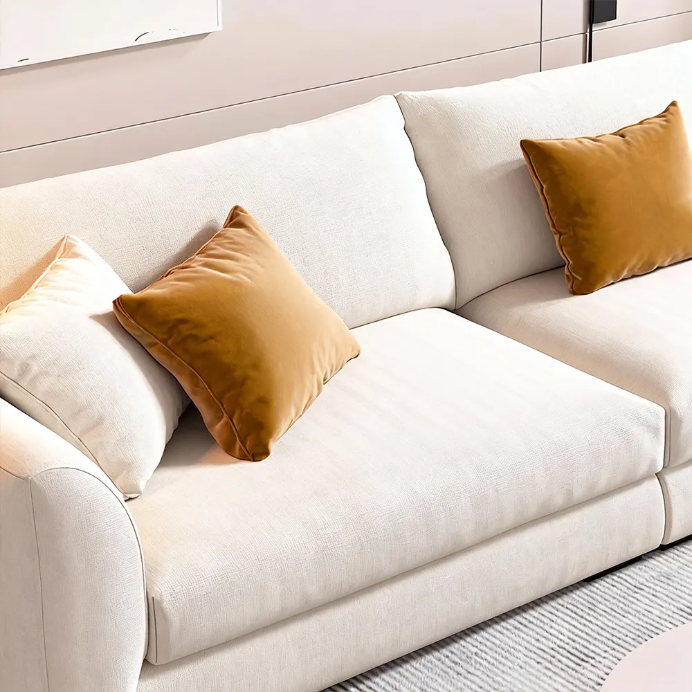 White Upholstered Performance Sofa - Maoters