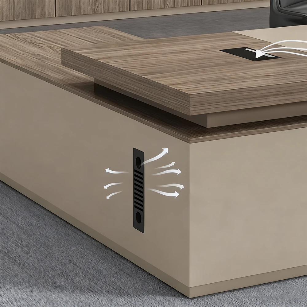 LED Executive Desks with Managerial Chair Sets for Office