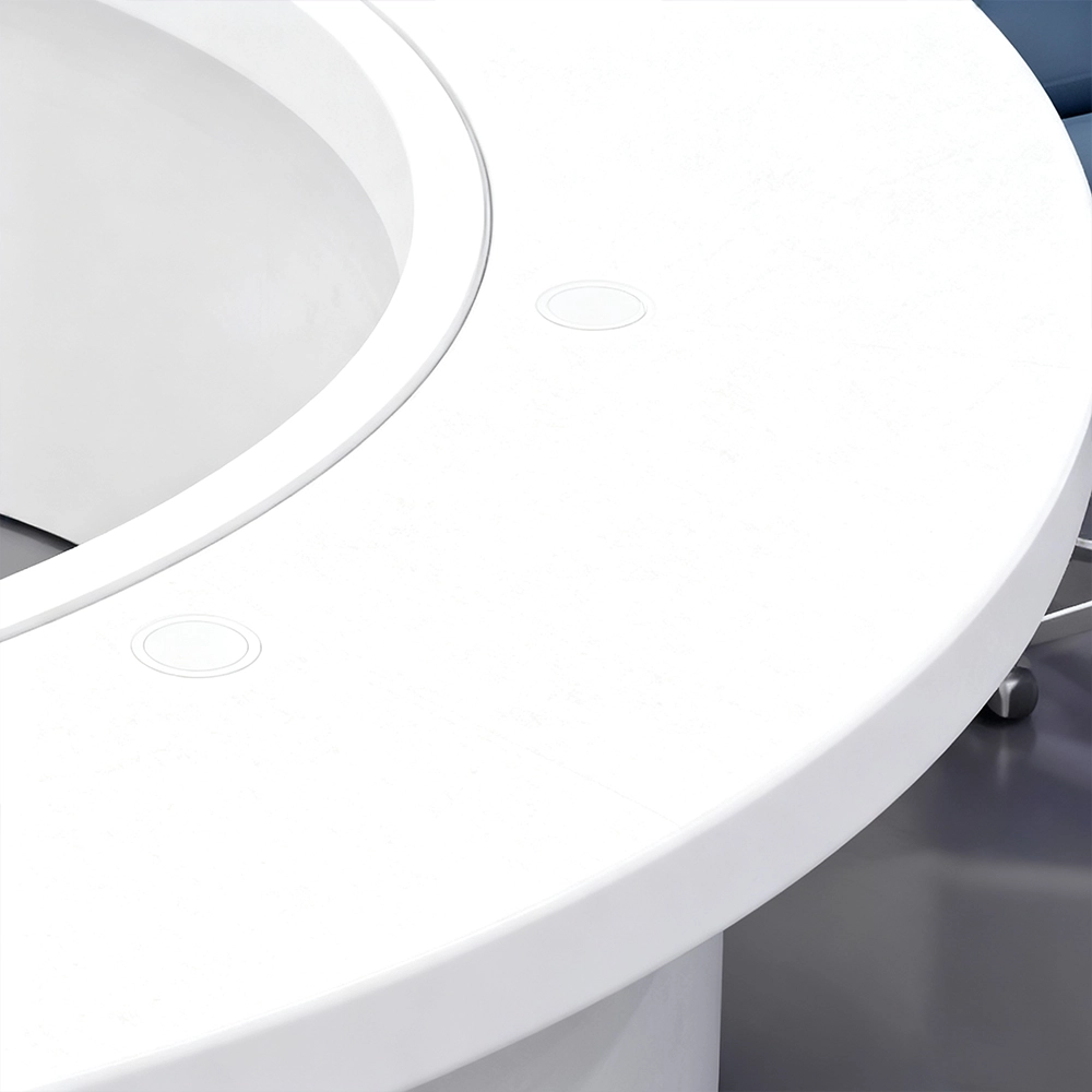 Creative Painted Round Conference Table - White Creative Painted Round Conference Table - White