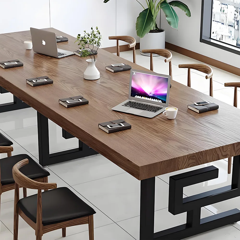 Nordic-Inspired Simplistic Solid Wood Conference Table