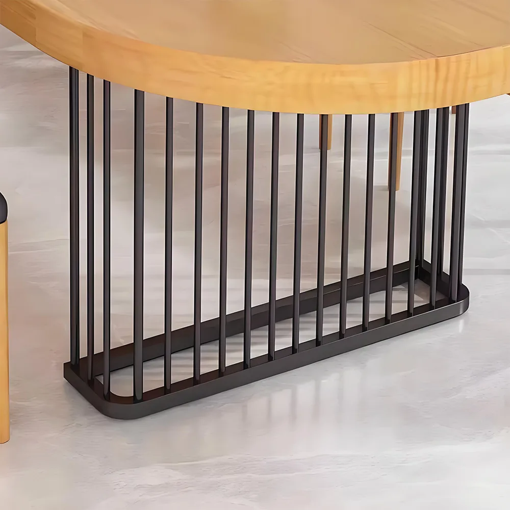 Modern Oval Solid Wood Conference Table - Stylish & Durable