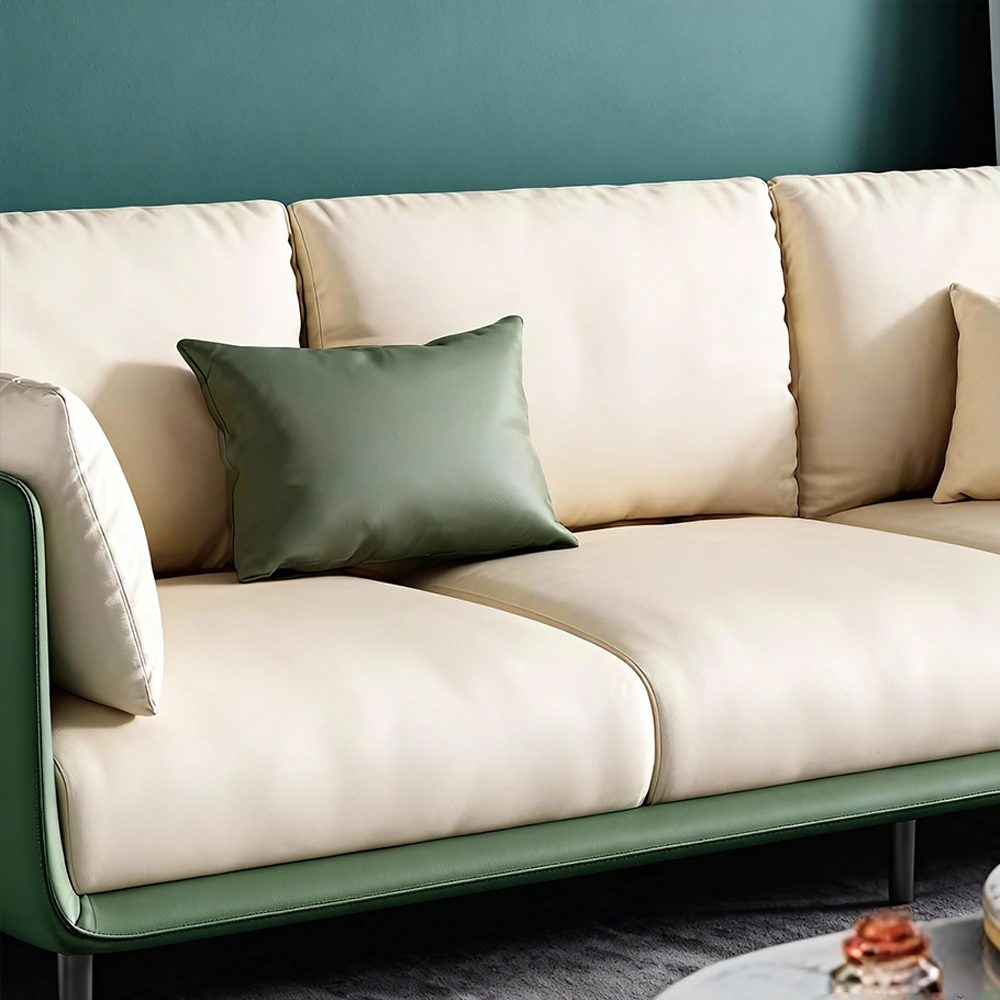 Modern Upholstered Leather Sofa