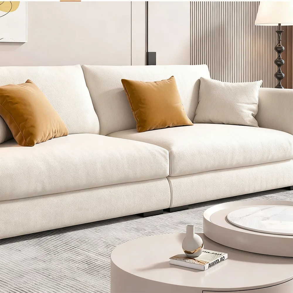 White Upholstered Performance Sofa - Maoters