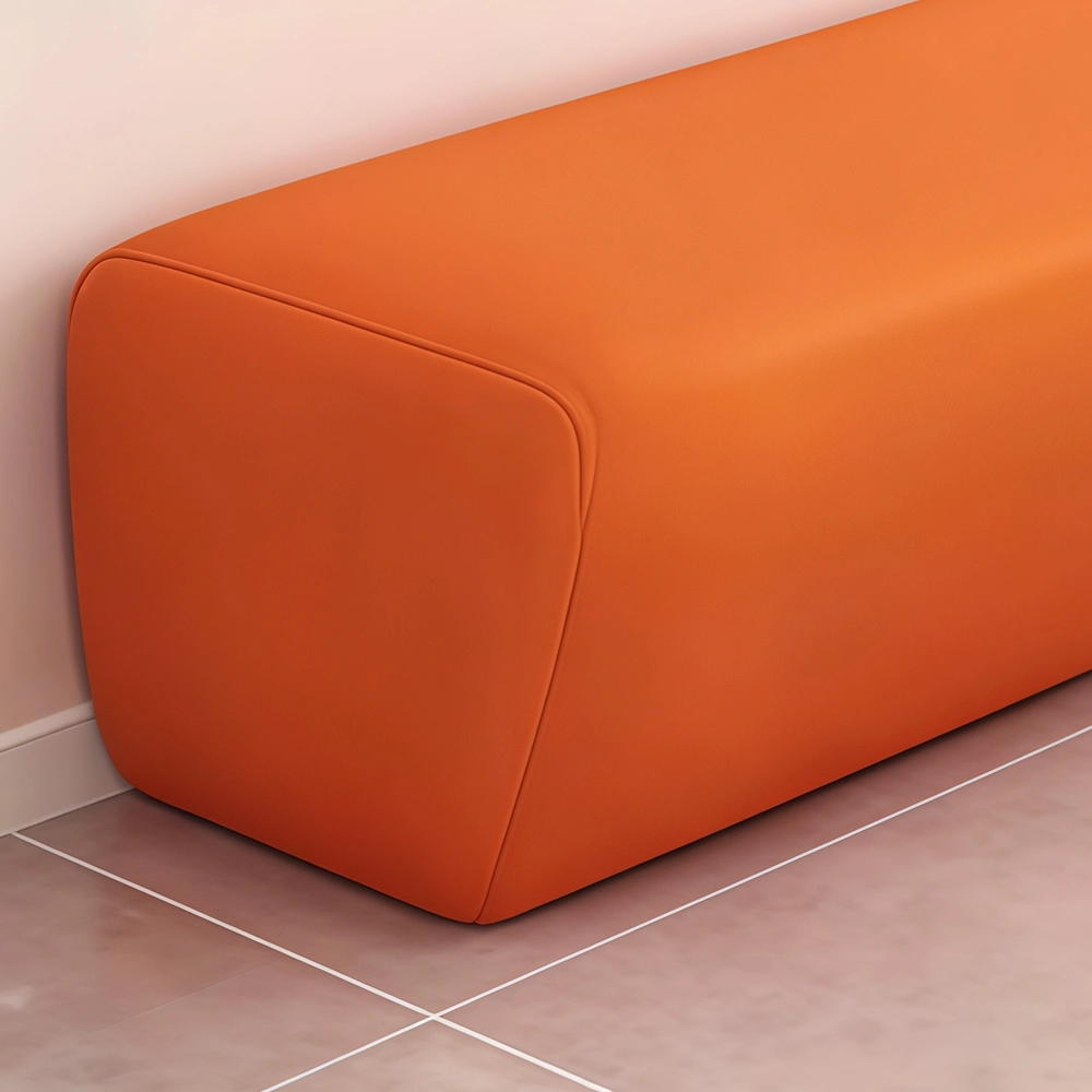 Creative Patchwork Design Long Leather Sofa Creative Patchwork Design Long Leather Sofa