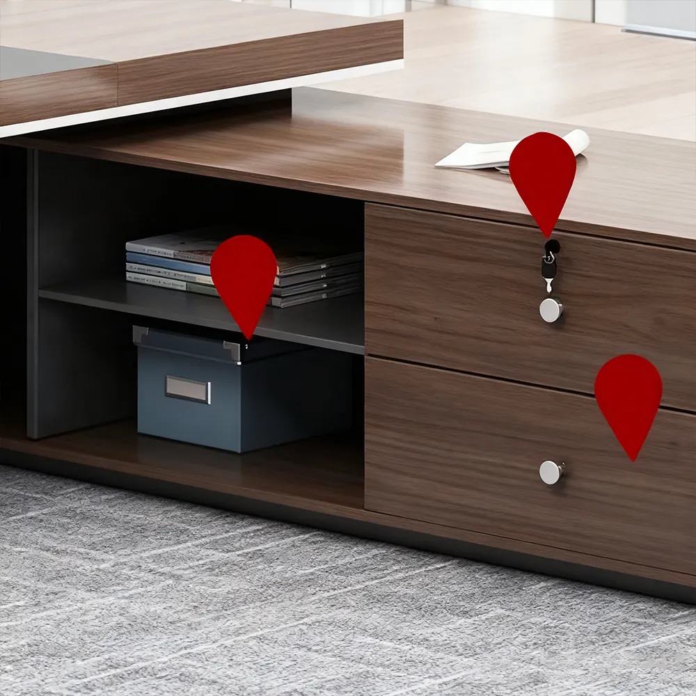 L Shaped Desk with Cabinet Storage - Maoters L Shaped Desk with Cabinet Storage - Maoters