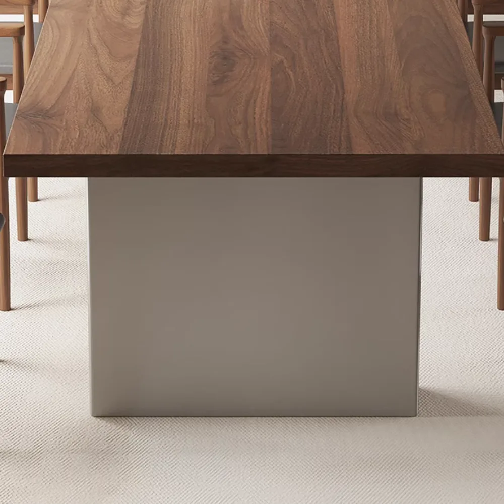 Modern Solid Wood Conference Table - Walnut Color