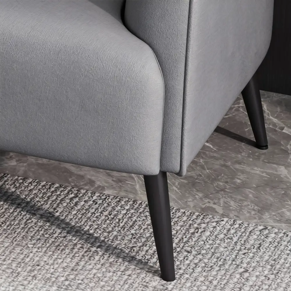 Modern Minimalist Leather Sofa, Double & Triple Seater