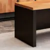Industrial-Style Solid Wood Executive Desk - Maoters