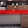 L Shaped Desk with Cabinet Storage - Maoters