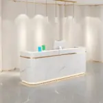 Corner Synthetic Laminate Reception Desk