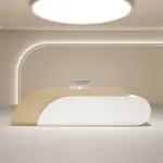 Stylish Curved Cashier Counter For Beauty Salons