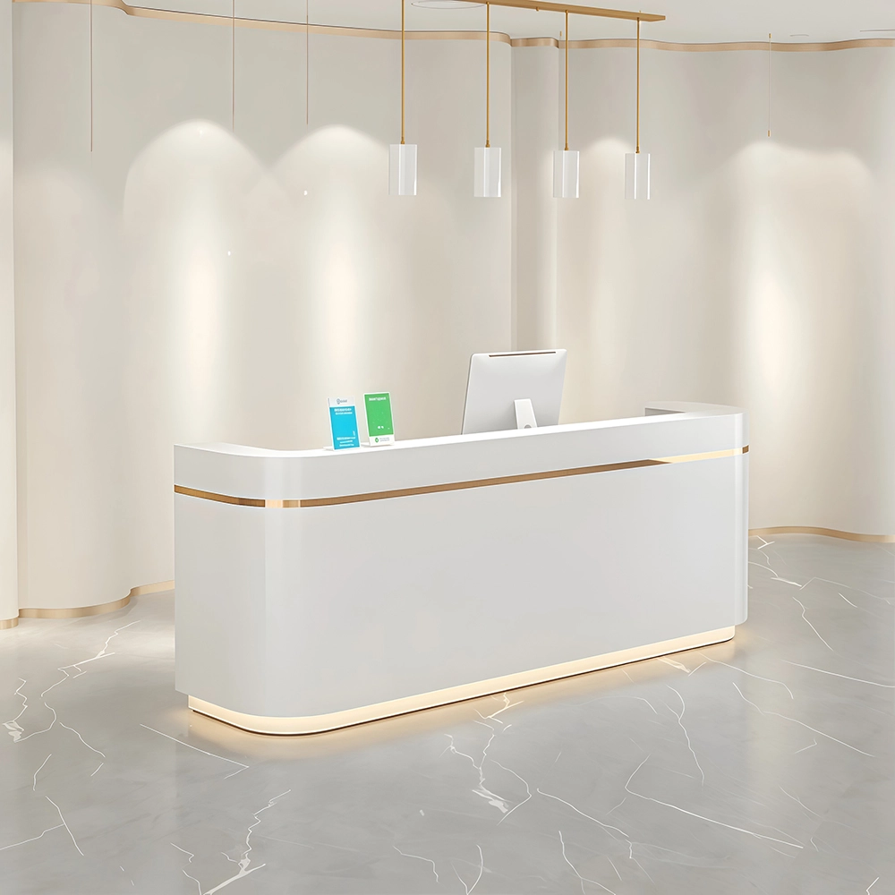 Corner Synthetic Laminate Reception Desk