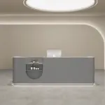 Rectangular Wood Reception Desk