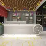 Modern Minimalist Curved Counter - Maoters