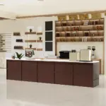 Coffee Shop Checkout Counter Vintage Industrial Style Bar