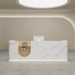 Rectangular Wood Reception Desk