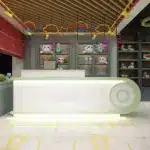 Modern Minimalist Curved Counter - Maoters