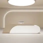 Stylish Curved Cashier Counter For Beauty Salons