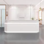 Rectangle Engineered Wood Reception Desk