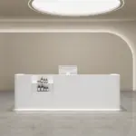 Rectangular Wood Reception Desk