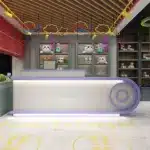 Modern Minimalist Curved Counter - Maoters