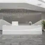 Modern Simple Reception Desk - Sleek Lacquer Finish