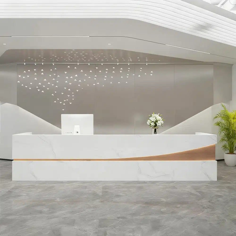 Modern Simple Reception Desk - Sleek Lacquer Finish