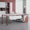 Modern Minimalist Red Executive Desk - Maoters