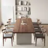Modern Solid Wood Conference Table - Walnut Color