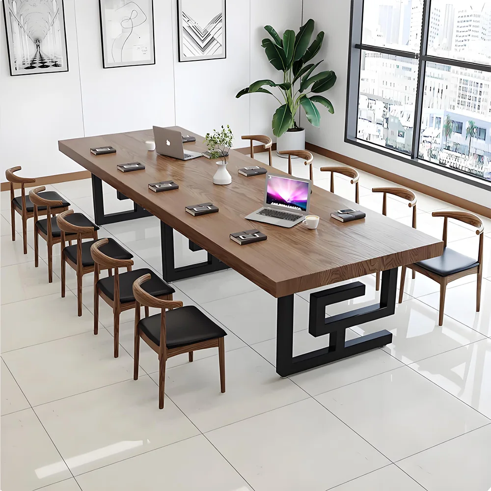 Nordic-Inspired Simplistic Solid Wood Conference Table