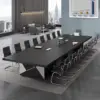 Modern Solid Wood Conference Table - Top Negotiation Choice