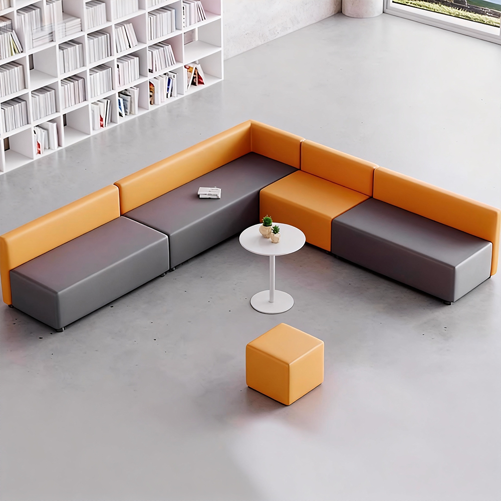 Creative Color Blocked Adjustable Corner Office Sofa