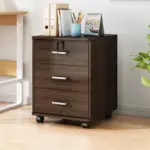 Wooden Office File Cabinet with Lock - Maoters