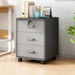 Wooden Office File Cabinet with Lock - Maoters