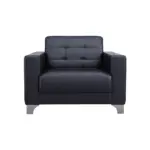 Business Office Sofa in Leather, Black - Maoters