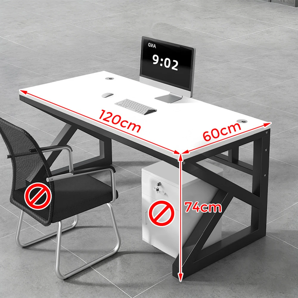 Minimalist Computer Desk with Screen Divider