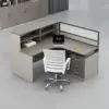 Minimalist Desk with Screen Dividers