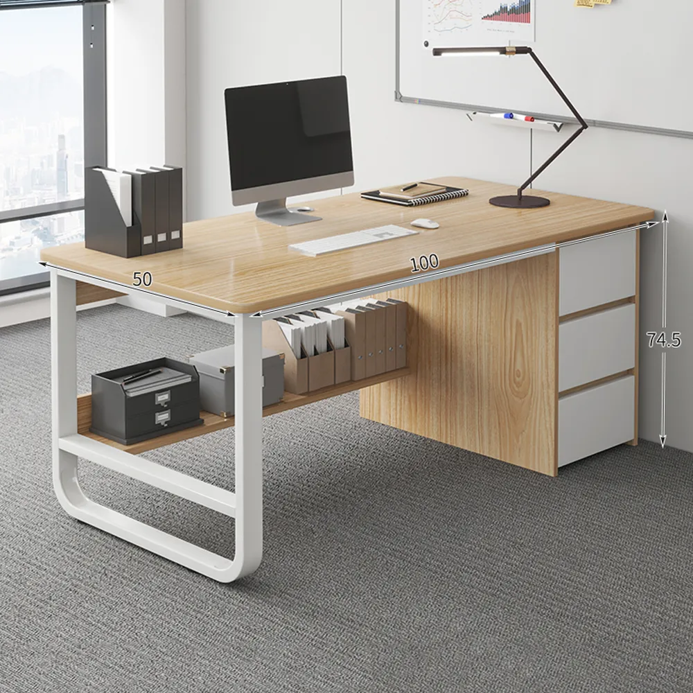 Simple Multiperson Desk and Chair Set - Maoters