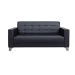 Business Office Sofa in Leather, Black - Maoters