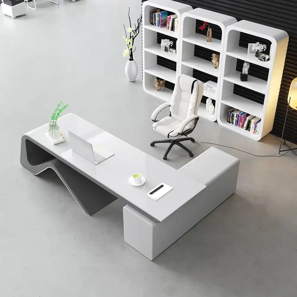 Stylish White Office Desk - Maoters Stylish White Office Desk - Maoters