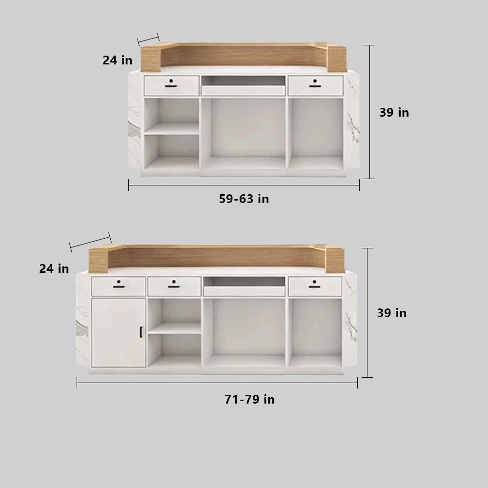 Baked Paint Reception Counter - Maoters