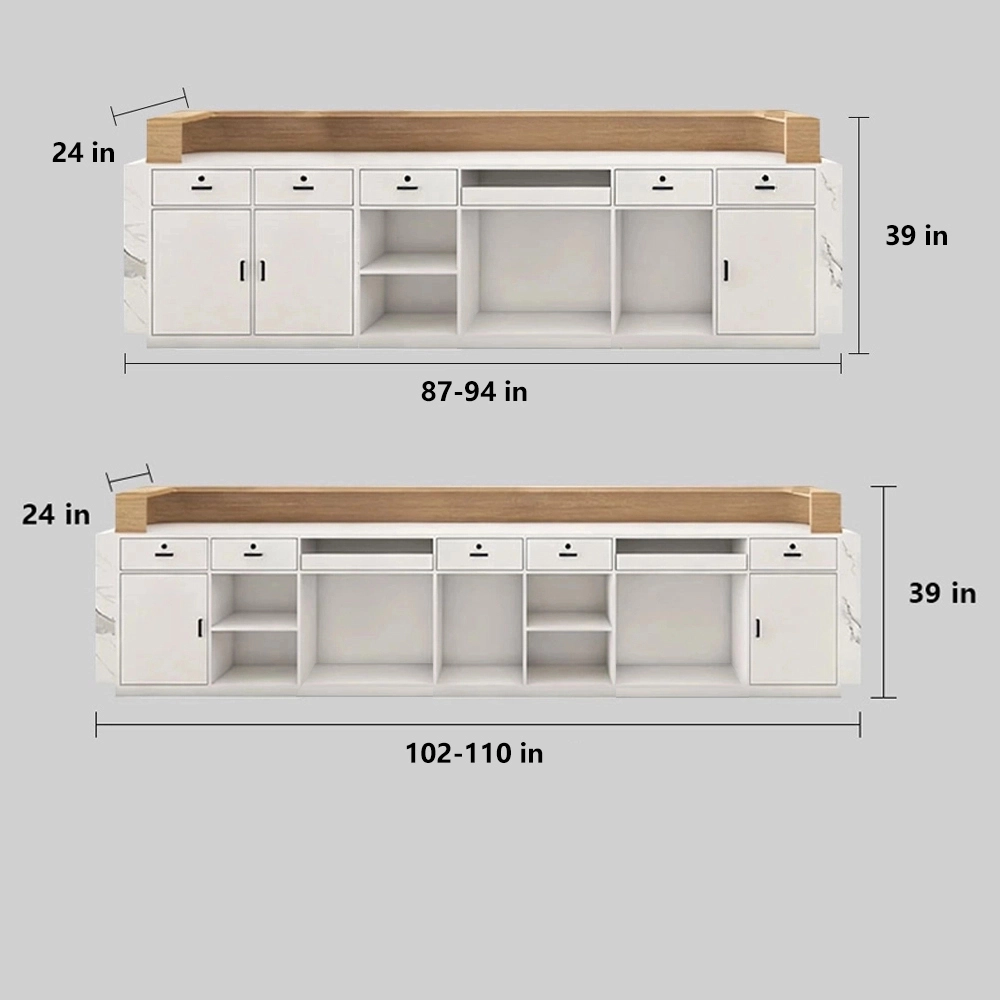 Baked Paint Reception Counter - Maoters