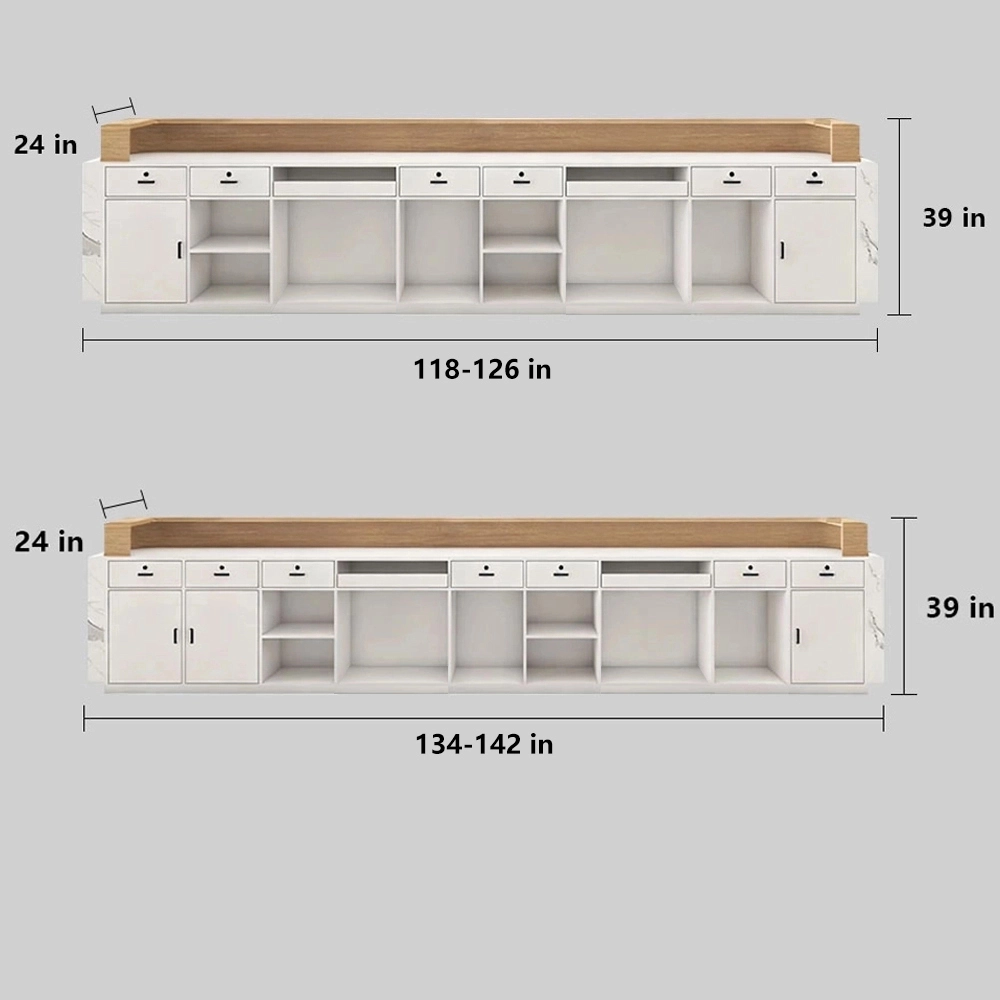Baked Paint Reception Counter - Maoters