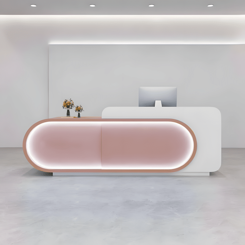 Curved Front Reception Desk - Stylish Cashier Solution