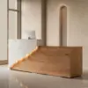 Solid Wood Corporate Office Reception Desk
