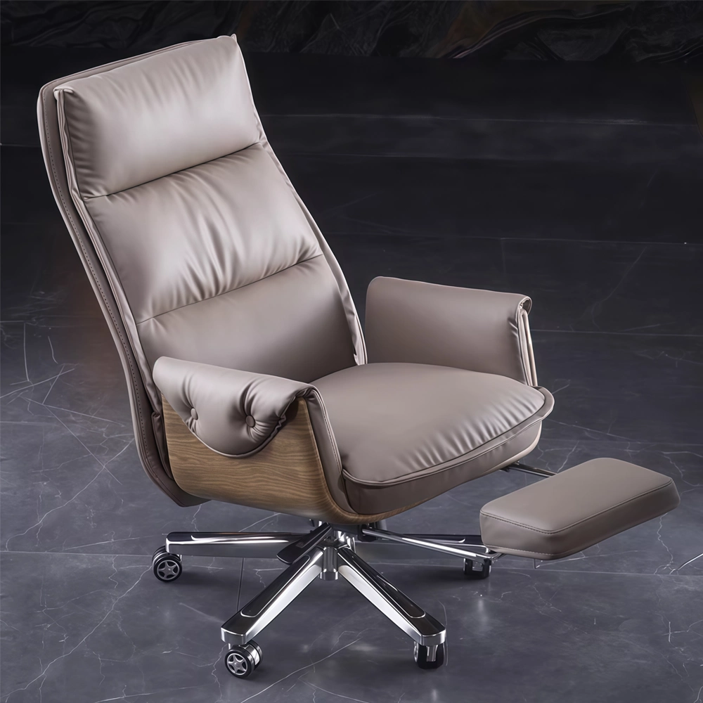 Reclinable Authentic Leather Office Chair - Executive