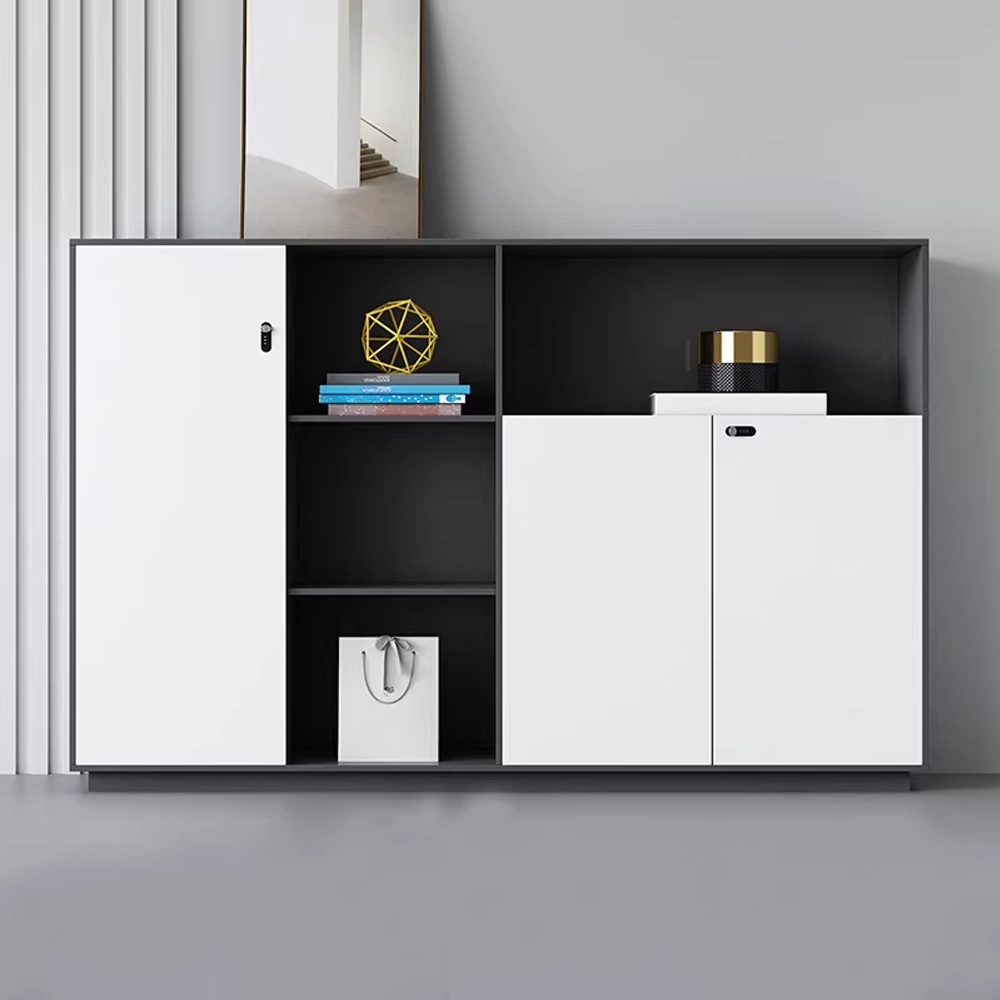 Wooden Office Low Cabinet - Simple Design