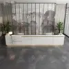 Imitation Marble Pattern Front Desk - Elegant Service Desk Imitation Marble Pattern Front Desk - Elegant Service Desk