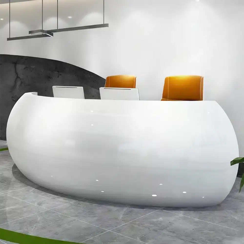 Baked Semicircular Arc Front Desk